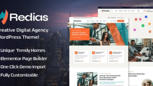 Redias - Creative Digital Agency WordPress Theme Nulled - free download